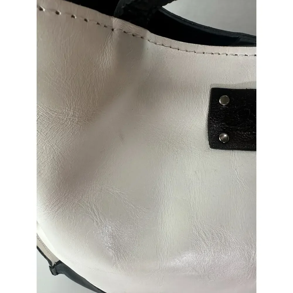 Patricia Nash Colorblock Toscano Large Tote Bag Black Ivory Handbag *No Tassels - Picture 5 of 16